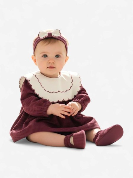 فستان تركي 4 قطع newborn girl