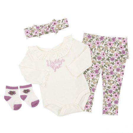 طقم بيبي بناتي 4 قطع