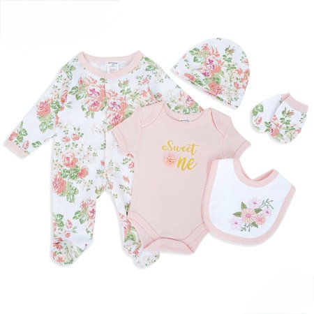 طقم قطن 5 قطع ورود