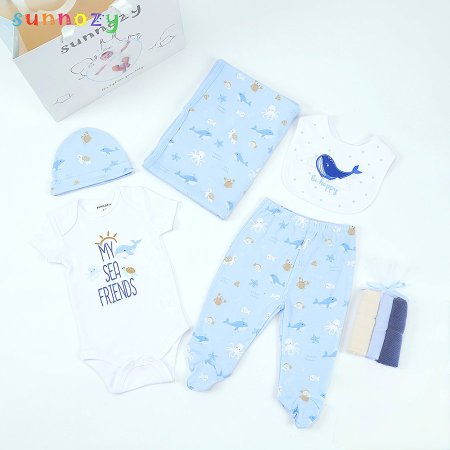 طقم قطن 8 قطع sea friend