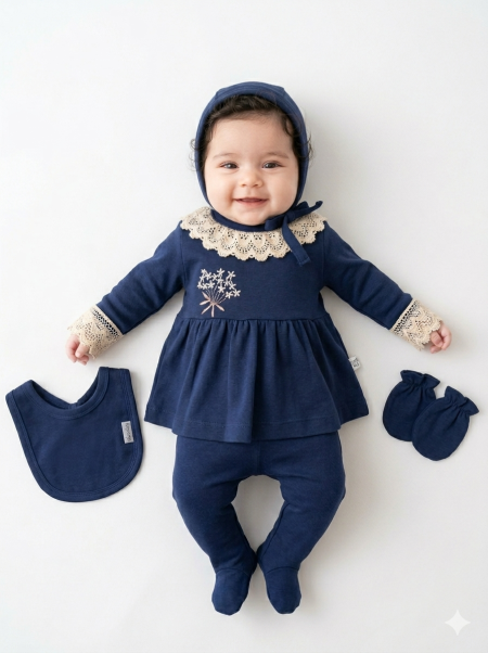 طقم بيبي تركي 5 قطع Nonna Baby