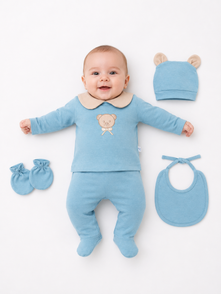 طقم بيبي تركي 5 قطع Nonna Baby
