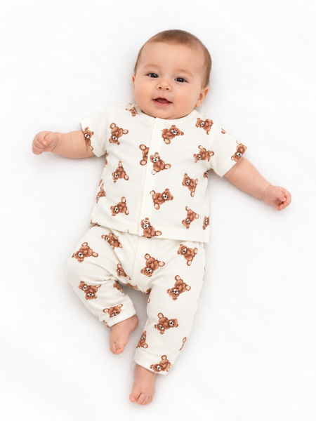 بجامة بيبي قطعتين bear 🧸