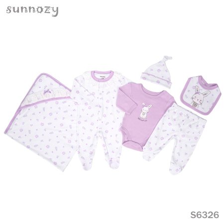 طقم استقبال 6 قطع Purple rabbit