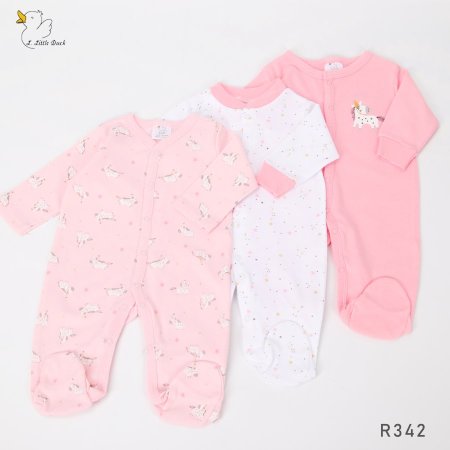 طقم 3 أفرهولات قطن يونيكورن 🦄