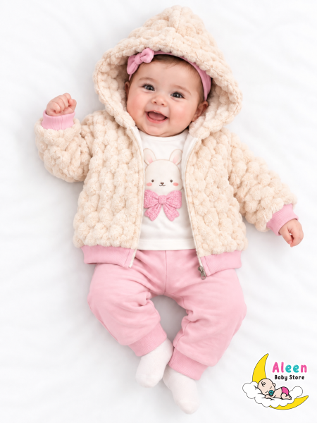 طقم فرو تركي  3 قطع cute girl