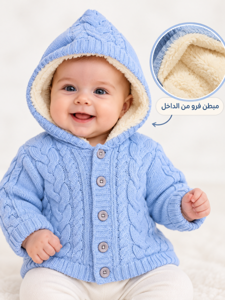 جكيت صوف مبطن فرو