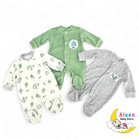 طقم افرهولات مخمل play baby