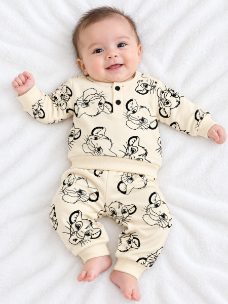 بجامة فوتر تركية للمواليد baby Simba