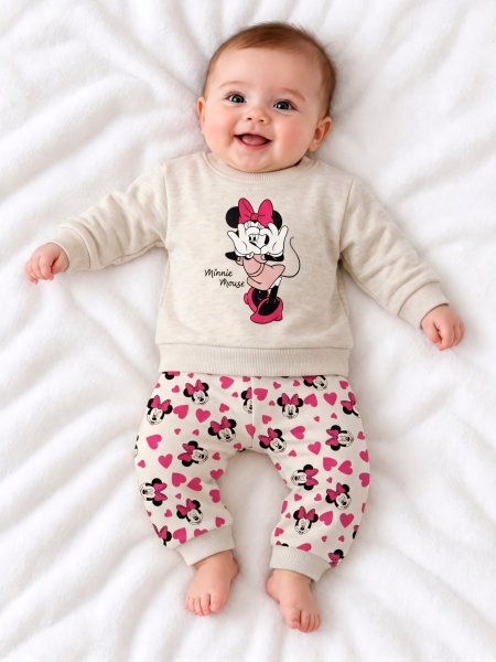 بجامة فوتر تركية للمواليد Minnie baby