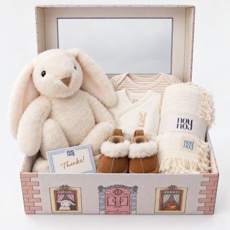 بكج هدية مولود 9 قطع ارنوب gift box